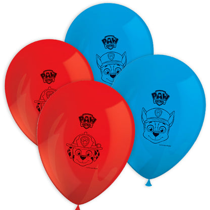 Paw Patrol Party Paket Set Geburtstag Luftballons Motivballons Rot Blau