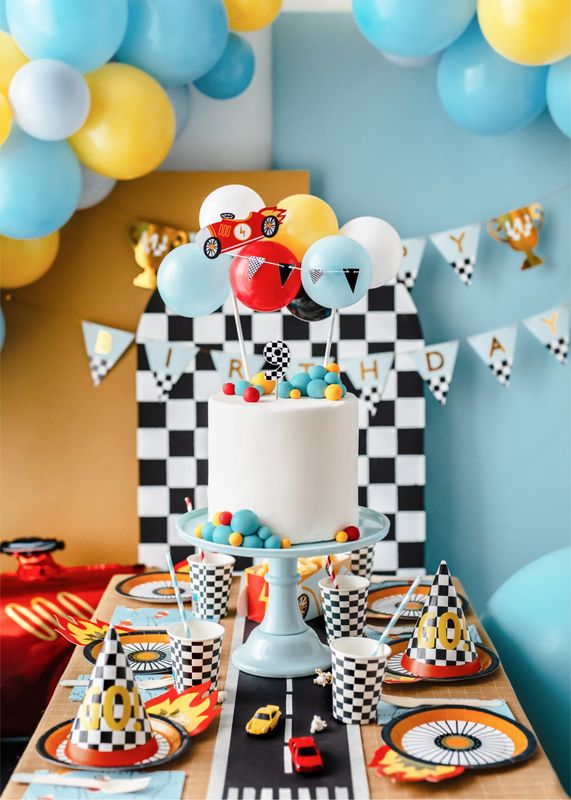 Autorennen Racing Party Paket Kindergeburtstag Caketopper