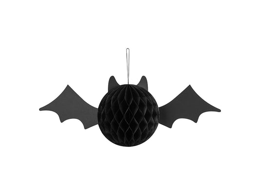 Fledermaus Wabenball Seidenpapier Schwarz Halloween Dekoration