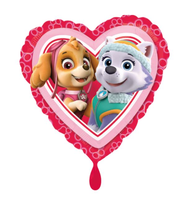 Paw Patrol Girls Geburtstag Deko Party Rosa Mint Folienballon Skye Everest Herz