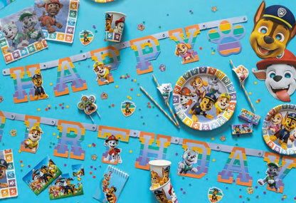 Paw Patrol Party Paket Set Geburtstag Pastell bunt