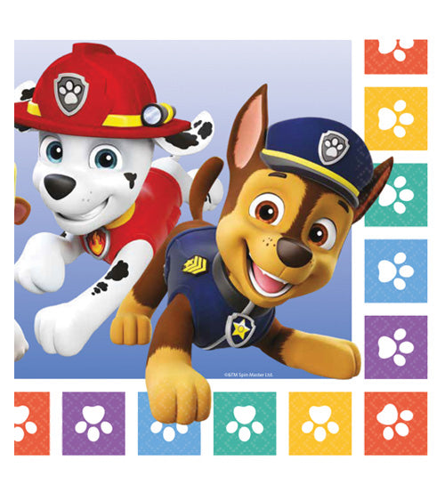 Paw Patrol Bunt Pastell Servietten