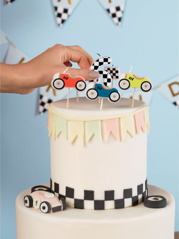 Autorennen Racing Party Paket Kindergeburtstag Tortenkerzen Kuchenkerze Auto