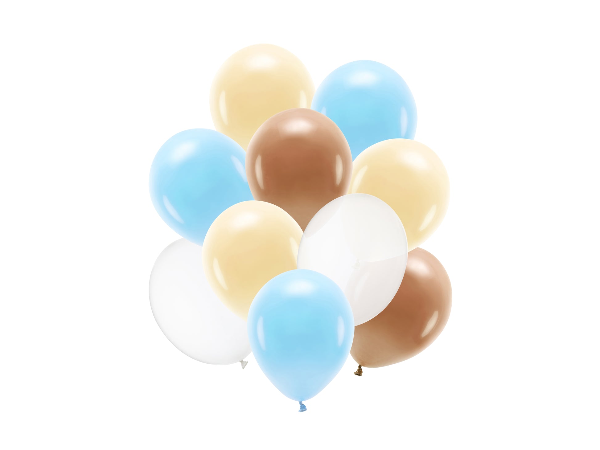 Ballonmix Luftballons Braun Blau Beige Ballonset Geburtstag