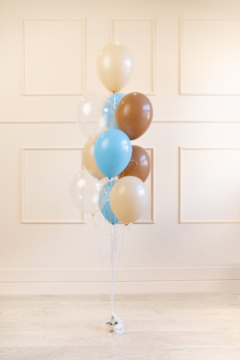 Ballonmix Luftballons Braun Blau Beige Ballonset Geburtstag