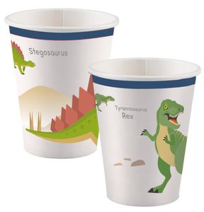 Happy Dino Dinosaurier Party Paket Geburtstag Deko Kindergeburtstag Pappbecher Partybecher