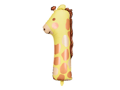 Zahlenballon 1 Giraffe