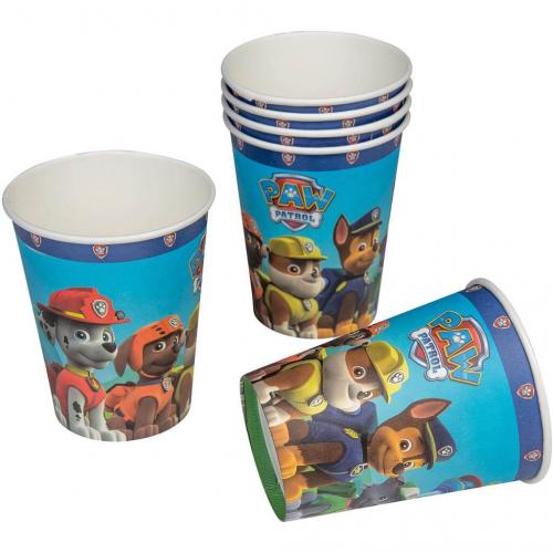 Paw Patrol Party Paket Geschirr Set Blau Pappbecher Partybecher