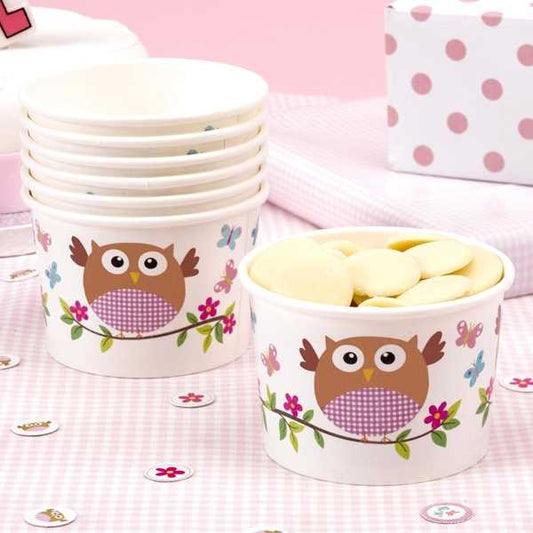 Snackbecher Eisbecher Eule Party Babyshower Babyparty